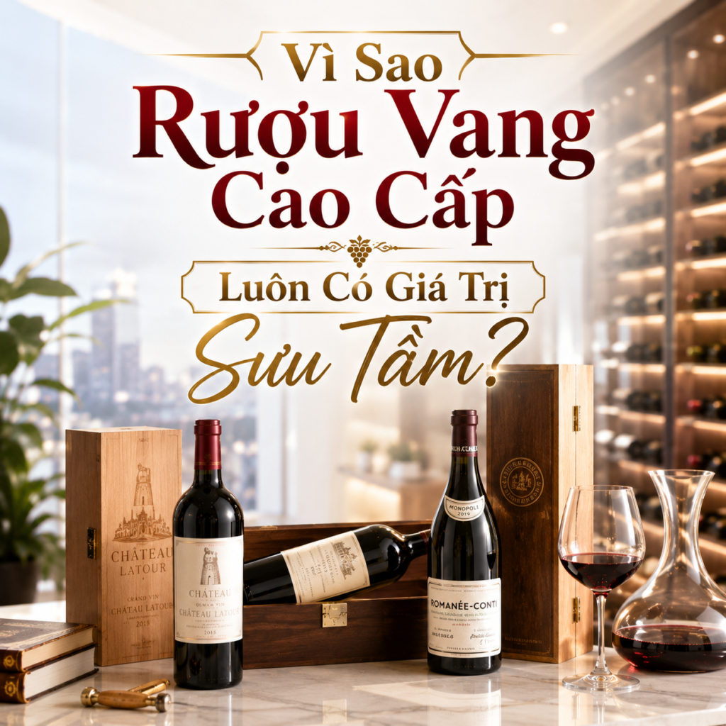 Vì Sao Rượu Vang Cao Cấp Luôn Có Giá Trị Sưu Tầm