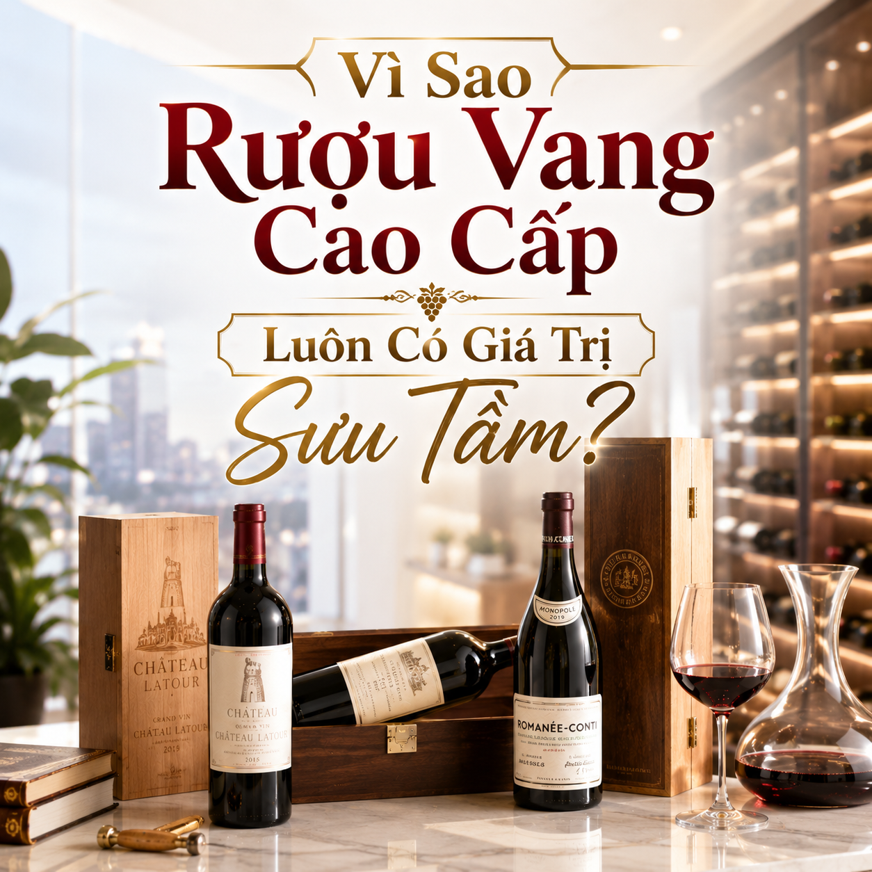 Vì Sao Rượu Vang Cao Cấp Luôn Có Giá Trị Sưu Tầm