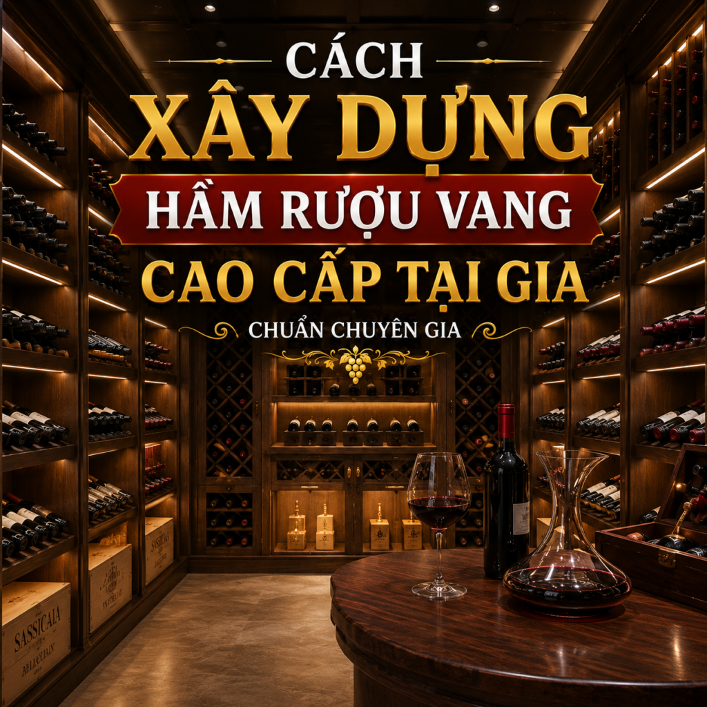 Xây Dựng Hầm Rượu Vang Cao Cấp Tại Gia Chuẩn Chuyên Gia