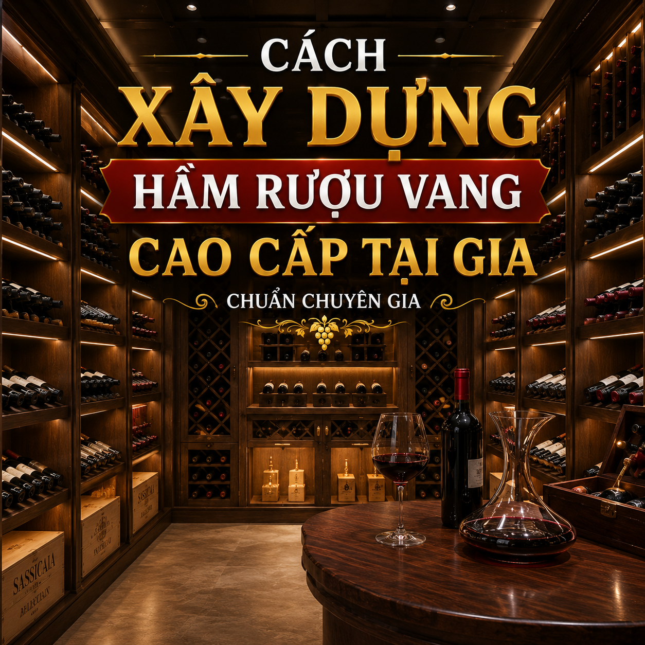 Xây Dựng Hầm Rượu Vang Cao Cấp Tại Gia Chuẩn Chuyên Gia