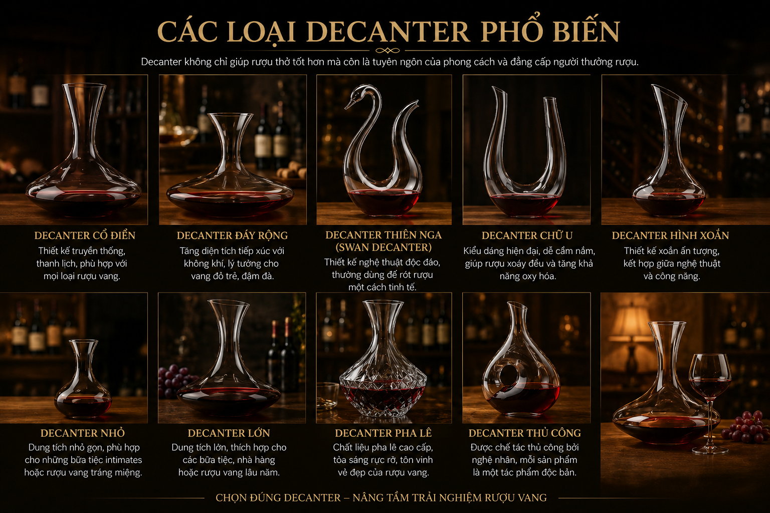 Các loại Decanter phổ biến