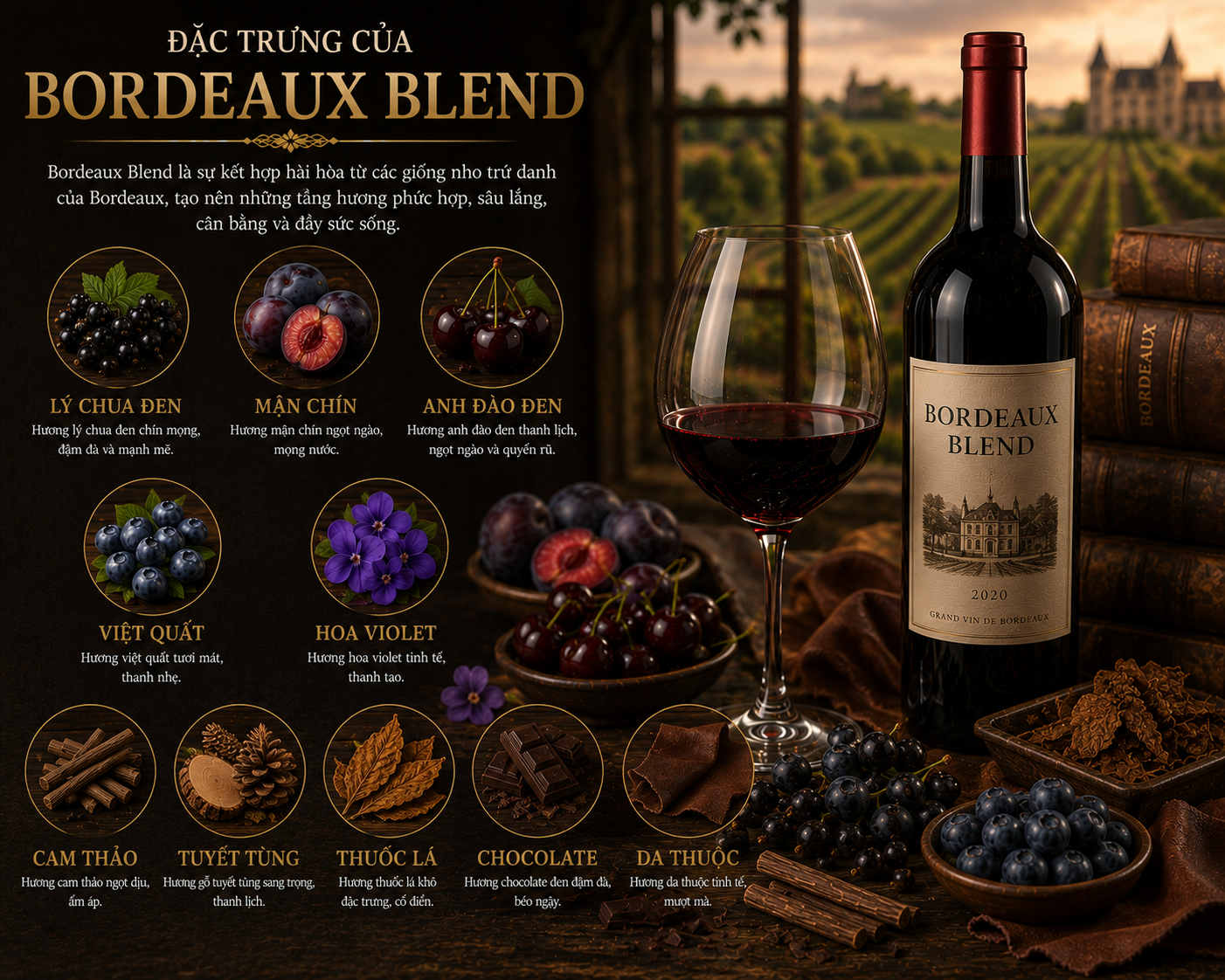 Rượu vang Pháp Chateau Tayac Cotes de Bourg 2020 – Tinh hoa Bordeaux tại WineHome | Rượu Vang Wine Home Đặc trưng của rượu vang Bordeaux Blend