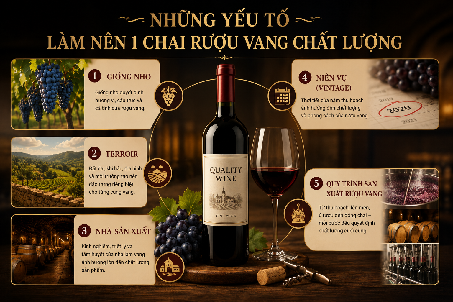 Điều gì tạo nên một chai rượu vang chất lượng