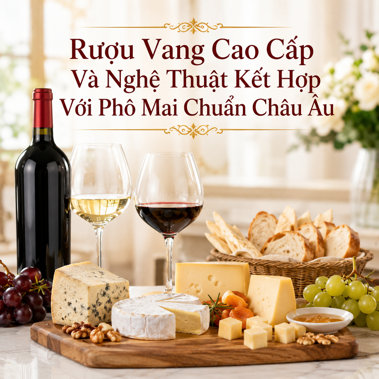 Kết Hợp Rượu Vang Cao Cấp Với Phô Mai – Hướng Dẫn Pairing Chuẩn Châu Âu | Rượu Vang Wine Home Kết Hợp Rượu Vang Cao Cấp Với Phô Mai – Hướng Dẫn Pairing Chuẩn Châu Âu