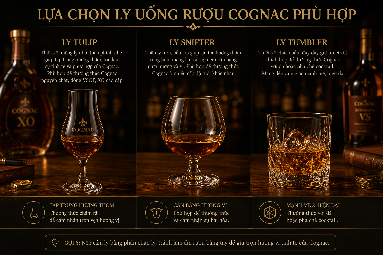 Ly uống rượu Cognac