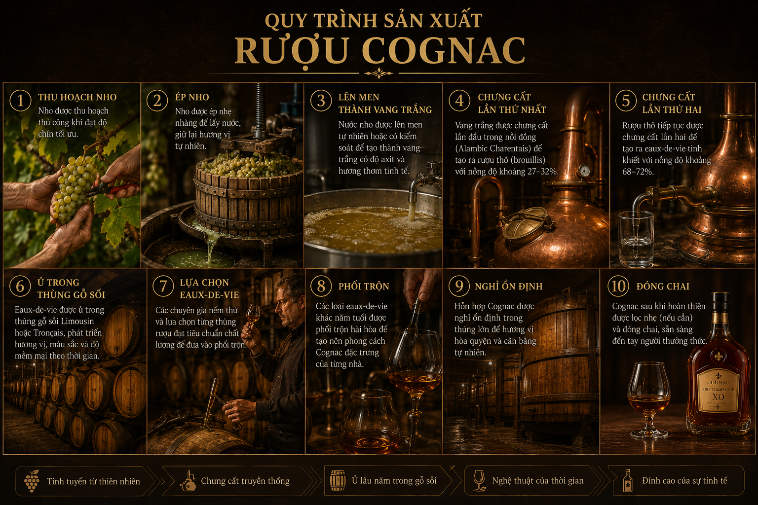 Quy trình sản xuất Cognac