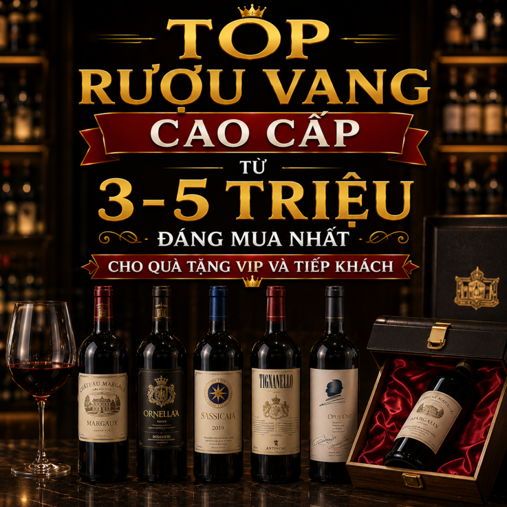 Top Rượu Vang Cao Cấp Từ 3–5 Triệu Đáng Mua Nhất Cho Quà Tặng Và Tiếp Khách | Rượu Vang Wine Home Rượu Vang Cao Cấp Từ 3–5 Triệu Đáng Mua Nhất Cho Quà Tặng Và Tiếp Khách