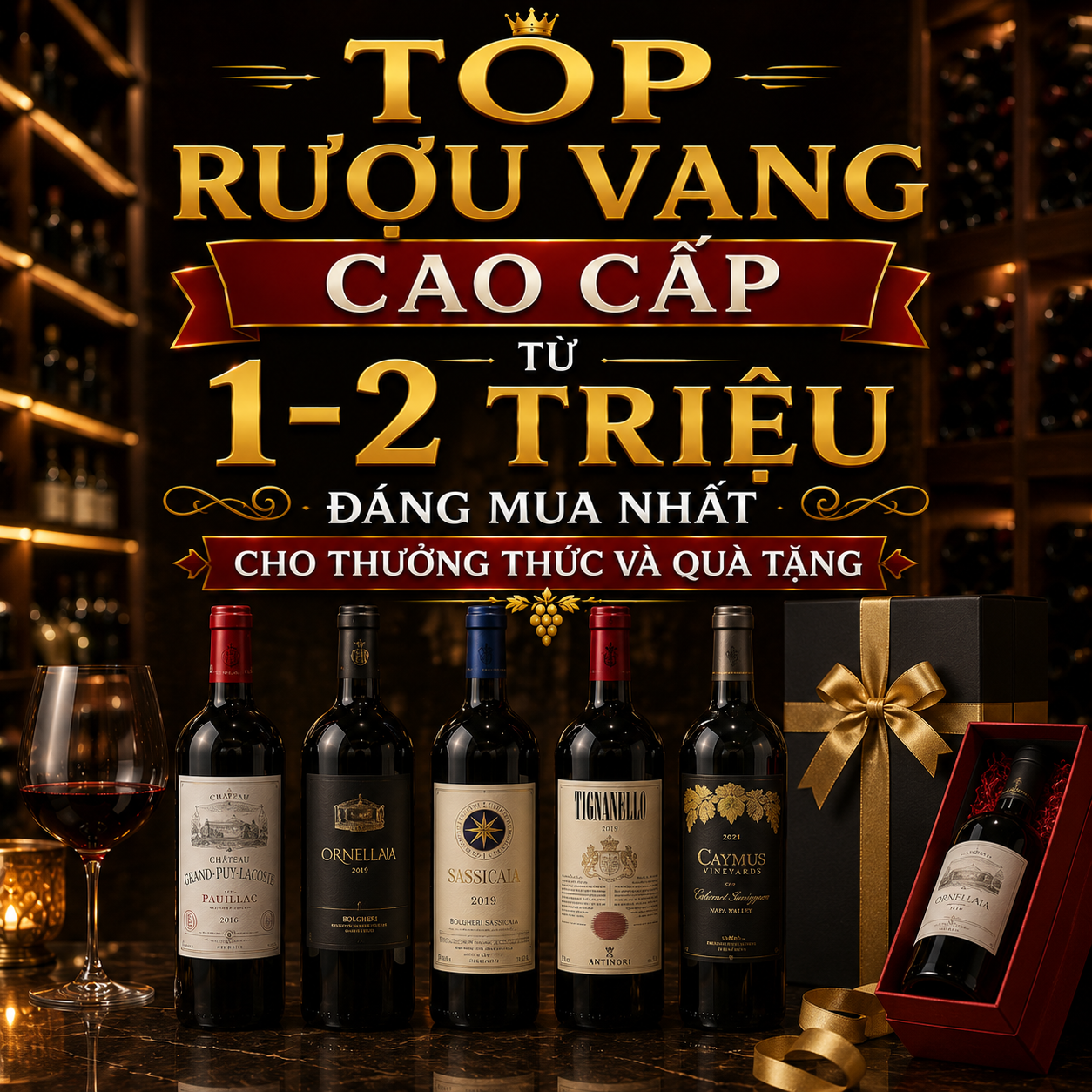Top Rượu Vang Cao Cấp Từ 1–2 Triệu Đáng Mua Nhất Cho Thưởng Thức Và Quà Tặng | Rượu Vang Wine Home Top Rượu Vang Cao Cấp Từ 1–2 Triệu Đáng Mua Nhất Cho Thưởng Thức Và Quà Tặng