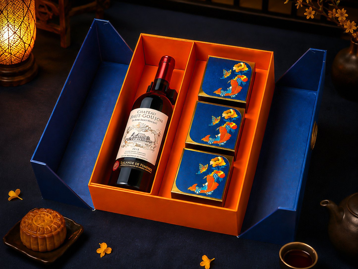 Nguyệt Môn 12 | Hộp Quà Trung Thu Cao Cấp Kèm Rượu Vang 2026 | Rượu Vang Wine Home Nguyệt Môn 12 – Hộp Quà Trung Thu Cao Cấp Rượu Vang Pháp & Bánh Trung Thu