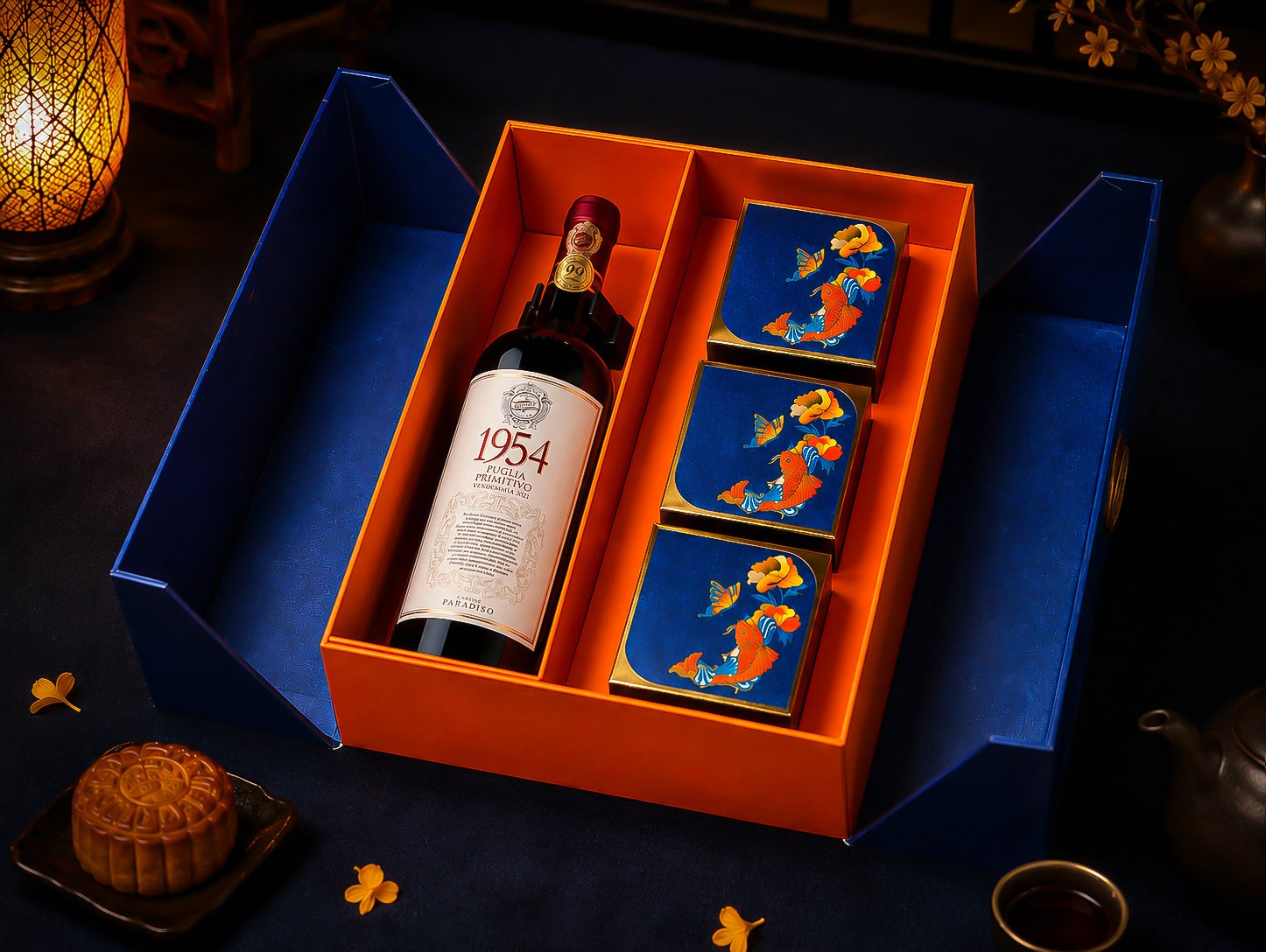 Nguyệt Môn 03 – Hộp Quà Trung Thu Cao Cấp Rượu Vang 2026 | Rượu Vang Wine Home Nguyệt Môn 03 – Hộp Quà Trung Thu Cao Cấp Rượu Vang Ý & Bánh Trung Thu