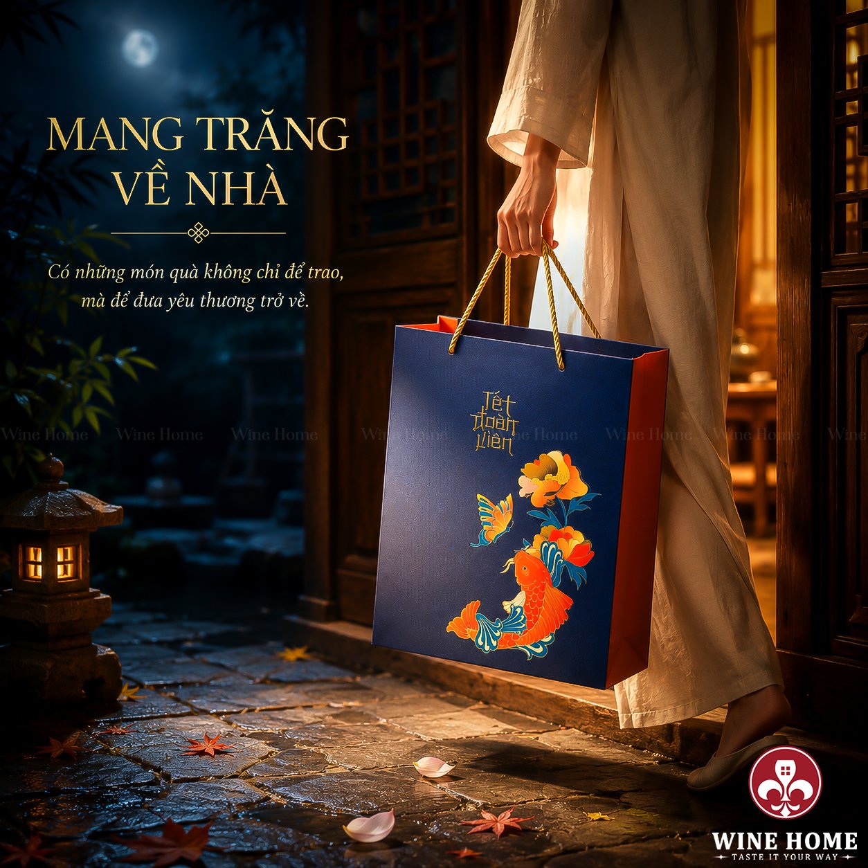 Nguyệt Môn 01 – Hộp Quà Trung Thu Cao Cấp Kèm Rượu Vang 2026 | Rượu Vang Wine Home Hộp quà tặng trung thu cao cấp 2026 - Nguyệt Môn