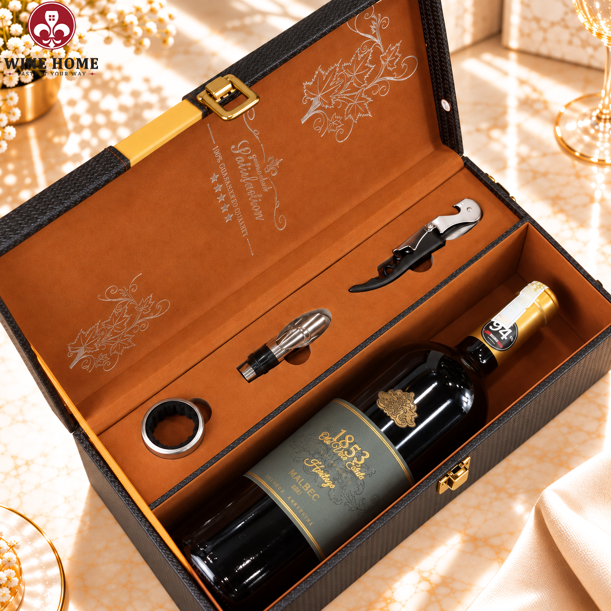 Hộp Quà Rượu Vang 1 Chai 1853 Old Vine Estate Heritage Malbec | Rượu Vang Wine Home Hộp Quà Rượu Vang 1 Chai 1853 Old Vine Estate Heritage Malbec