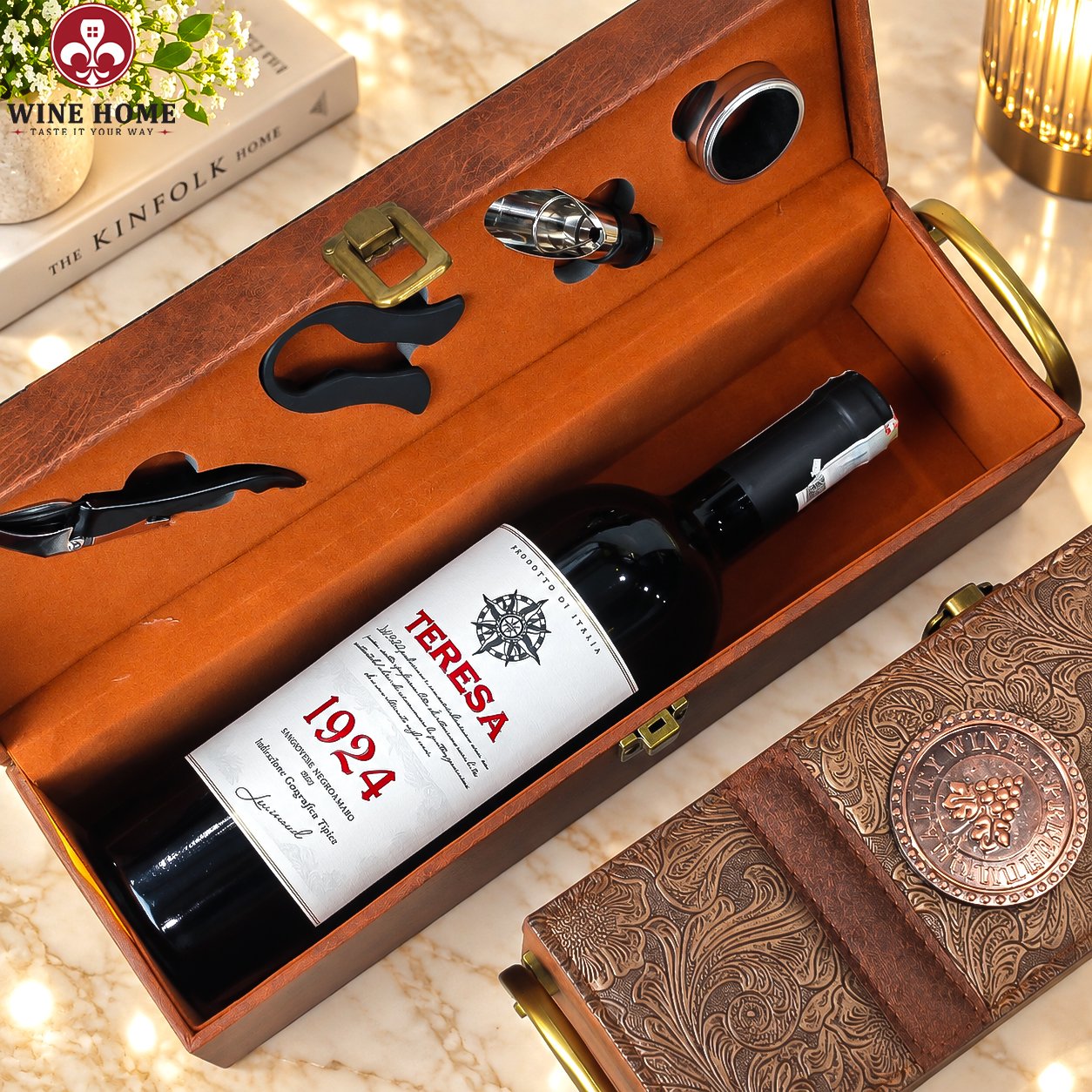 Hộp Quà Rượu Vang 1 Chai 1924 Negroamaro-Sangiovese
