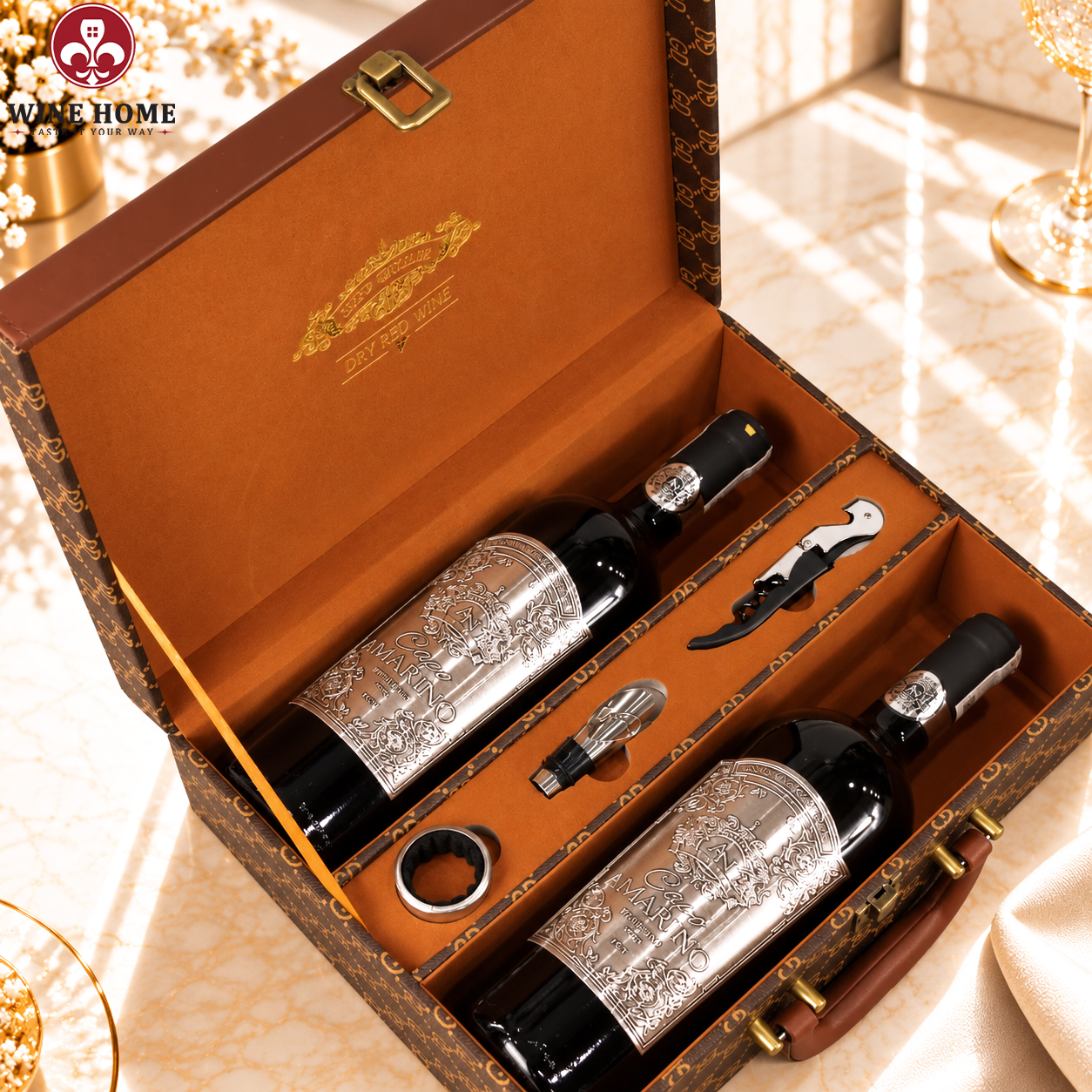 Hộp Quà Rượu Vang 2 Chai Capo Amarino Primitivo - Cantine Sgarzi Luigi | Rượu Vang Wine Home Hộp Quà Rượu Vang 2 Chai Capo Amarino Primitivo - Cantine Sgarzi Luigi