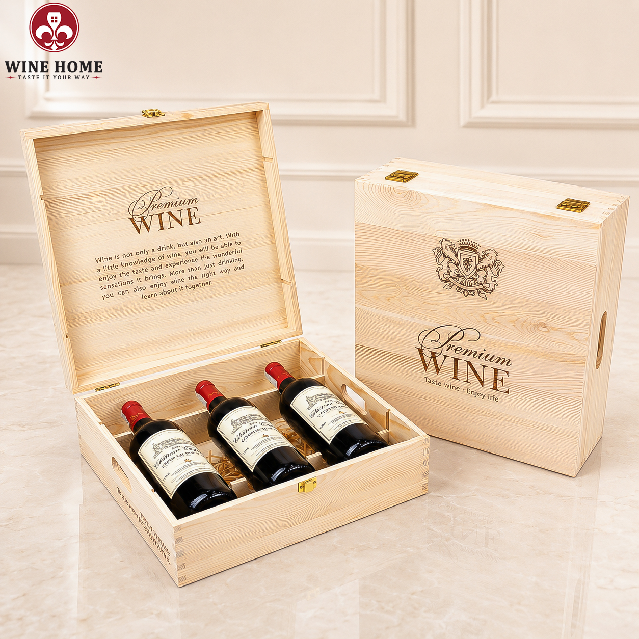 Hộp Quà Rượu Vang 3 Chai Chateau Tayac 2020 - Cotes de Bourg | Rượu Vang Wine Home Hộp Quà Rượu Vang 3 Chai Chateau Tayac 2020 - Cotes de Bourg