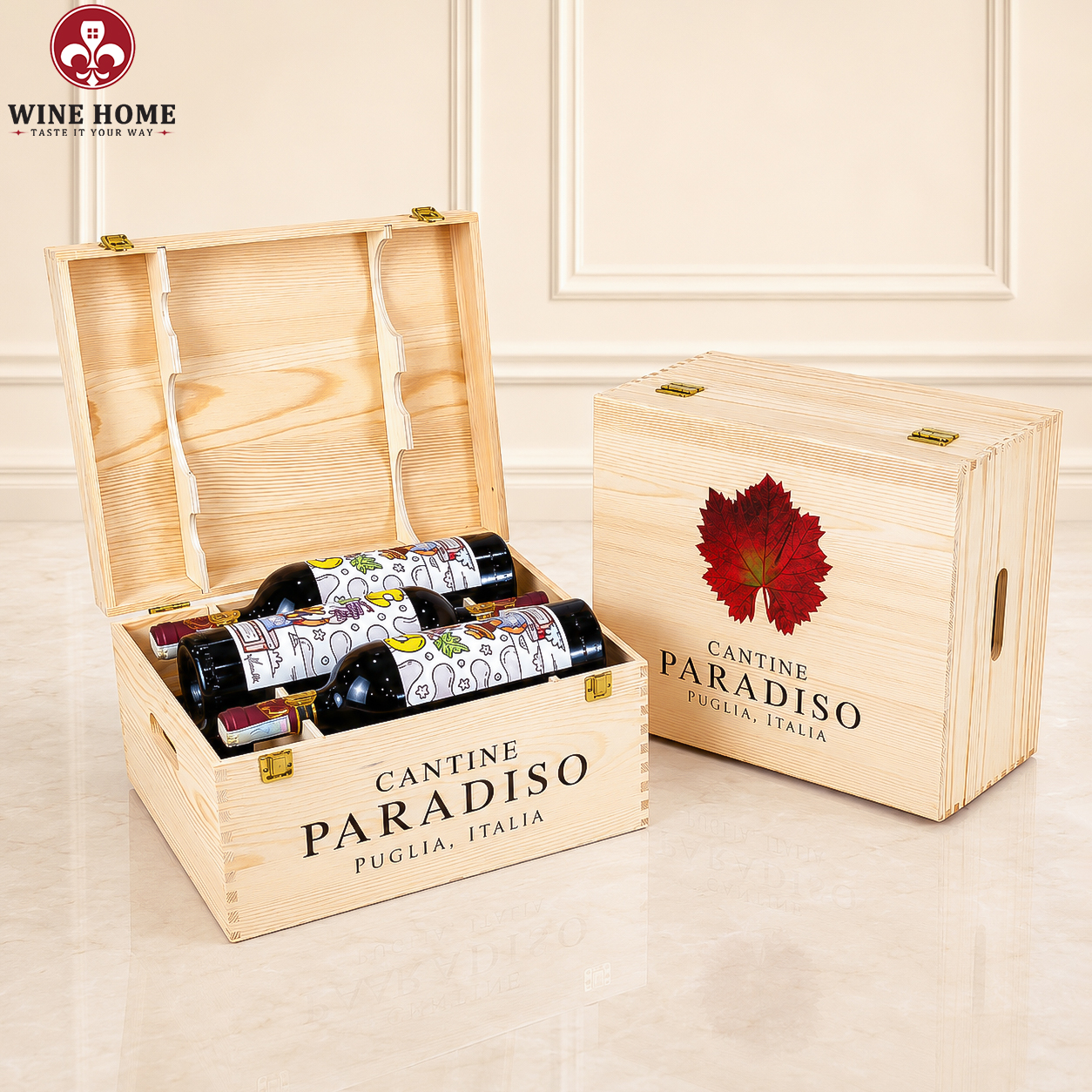Hộp Quà Rượu Vang 6 Chai 1954 Francesco Ferrulli Primitivo - Cantine Paradiso | Rượu Vang Wine Home Hộp Quà Rượu Vang 6 Chai 1954 Francesco Ferrulli Primitivo - Cantine Paradiso