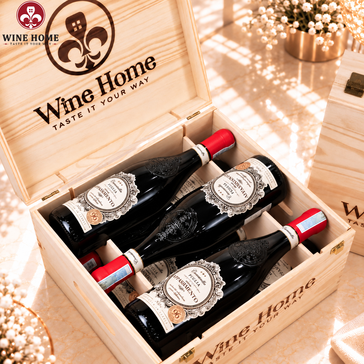 Hộp Quà Rượu Vang 6 Chai Camasella Appassimento - Provinco Italia | Rượu Vang Wine Home Hộp Quà Rượu Vang 6 Chai Camasella Appassimento - Provinco Italia