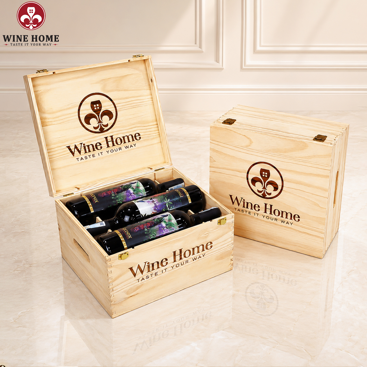 Hộp Quà Rượu Vang 6 Chai Phoenix Negroamaro Sangiovese - Le Vin Sud | Rượu Vang Wine Home Hộp Quà Rượu Vang 6 Chai Phoenix Negroamaro Sangiovese - Le Vin Sud