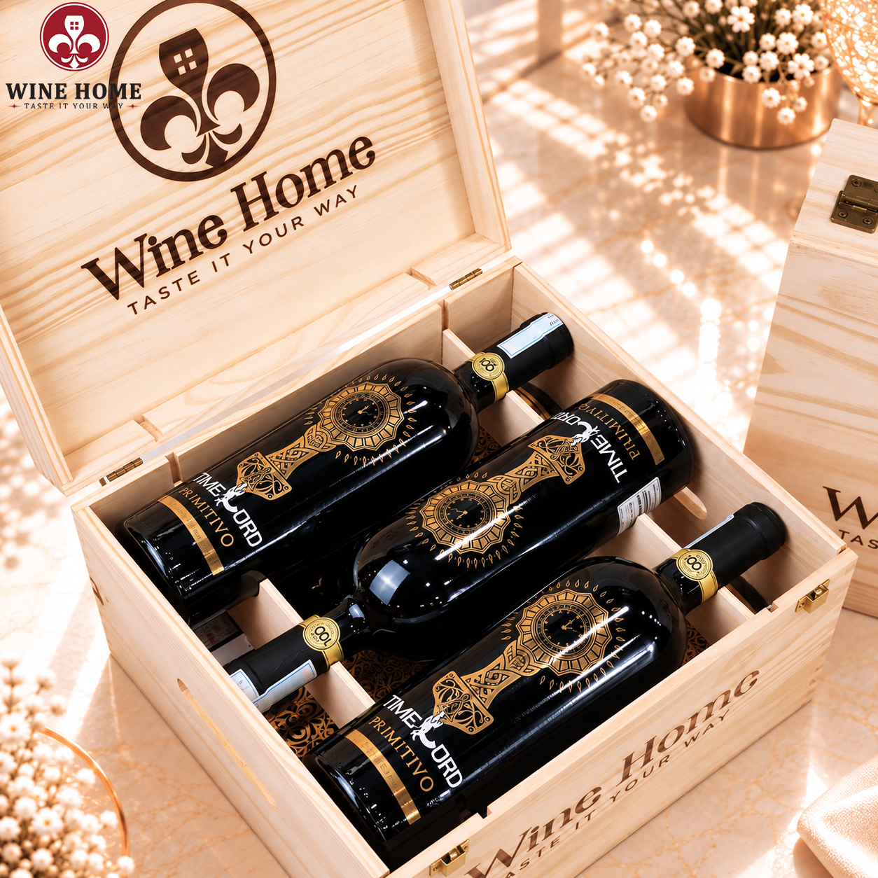 Hộp Quà Rượu Vang 6 Chai TimeLord Primitivo - Grati | Rượu Vang Wine Home Hộp Quà Rượu Vang 6 Chai TimeLord Primitivo - Grati