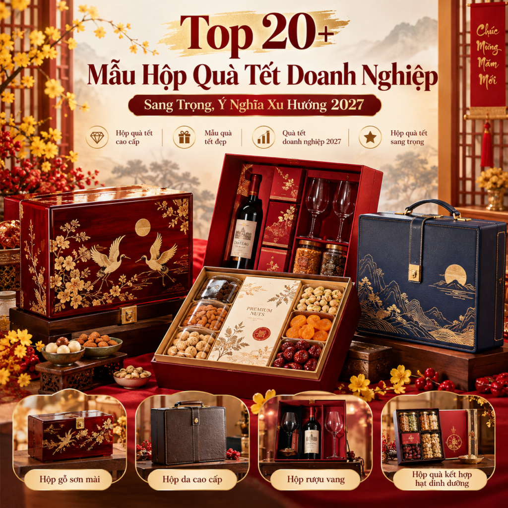 Top 20+ Mẫu Hộp Quà Tết Doanh Nghiệp Sang Trọng, Ý Nghĩa Xu Hướng 2027 | Rượu Vang Wine Home Top 20+ Mẫu Hộp Quà Tết Doanh Nghiệp Sang Trọng, Ý Nghĩa Xu Hướng 2027