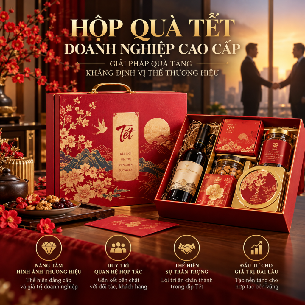 Hộp Quà Tết Doanh Nghiệp Cao Cấp – Giải Pháp Quà Tặng Khẳng Định Vị Thế Thương Hiệu