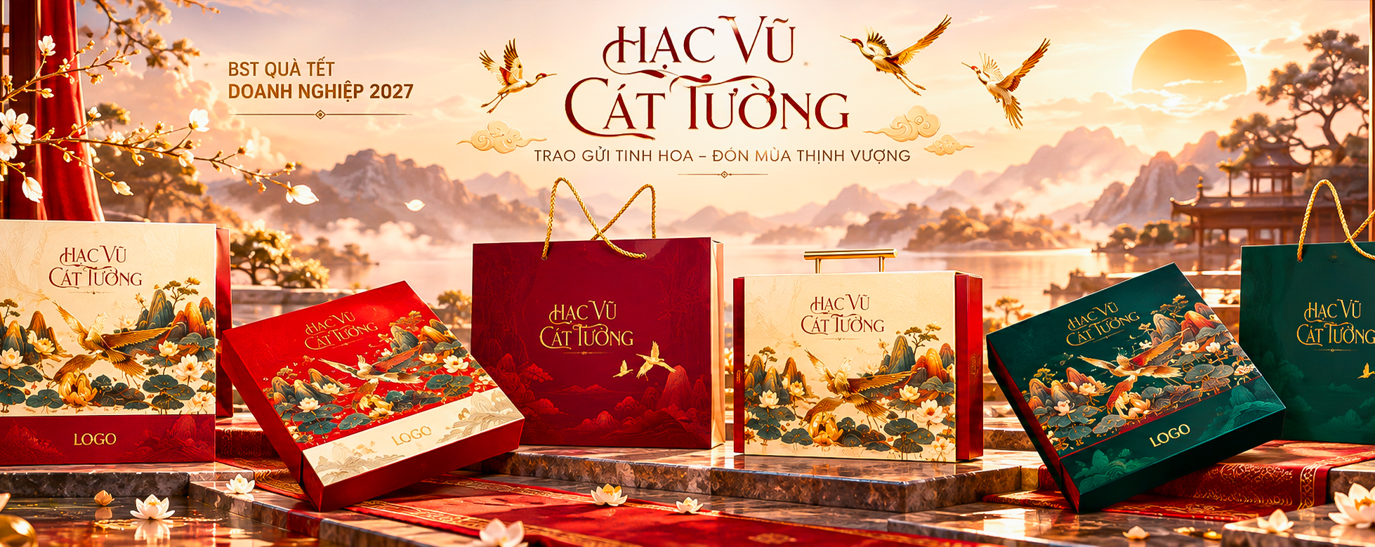 BST Hộp Quà Tết Doanh Nghiệp 2027 Hạc Vũ Cát Tường
