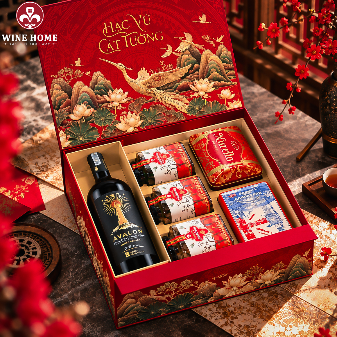 Wine Home – Giải Pháp Hộp Quà Tết Doanh Nghiệp Cao Cấp, Sang Trọng Và Ý Nghĩa | Rượu Vang Wine Home 2. Hộp Quà Tết Cao Cấp – Gửi Gắm Phúc Lộc Và Lời Chúc Thịnh Vượng