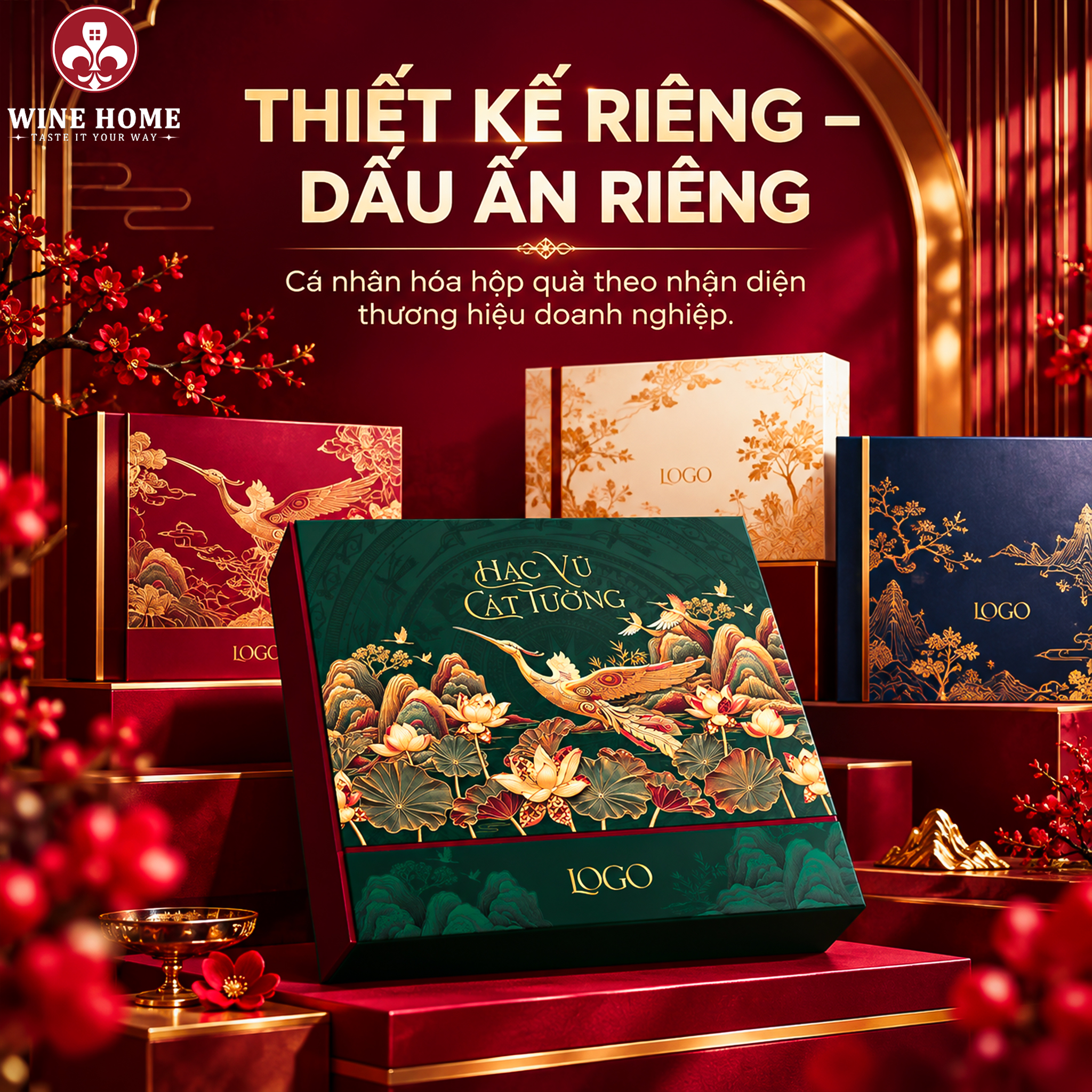 Wine Home – Giải Pháp Hộp Quà Tết Doanh Nghiệp Cao Cấp, Sang Trọng Và Ý Nghĩa | Rượu Vang Wine Home Quà Tết Doanh Nghiệp 2027 – Xu Hướng Đề Cao Thiết Kế Và Dấu Ấn Thương Hiệu